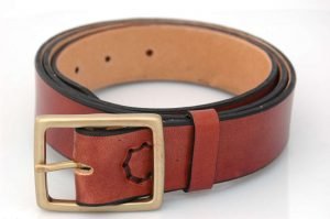 ceinture en cuir marron "Michel"