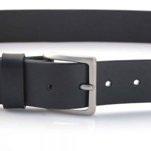 Ceinture noire en cuir "Boris"