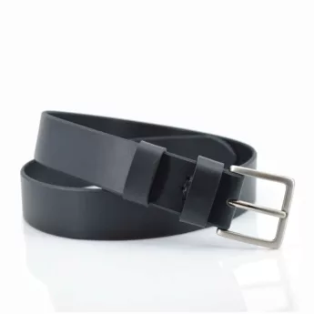 Ceinture noire en cuir "Boris"