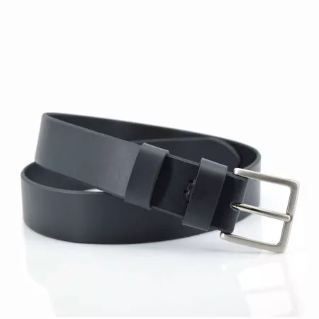 Ceinture noire en cuir "Boris"