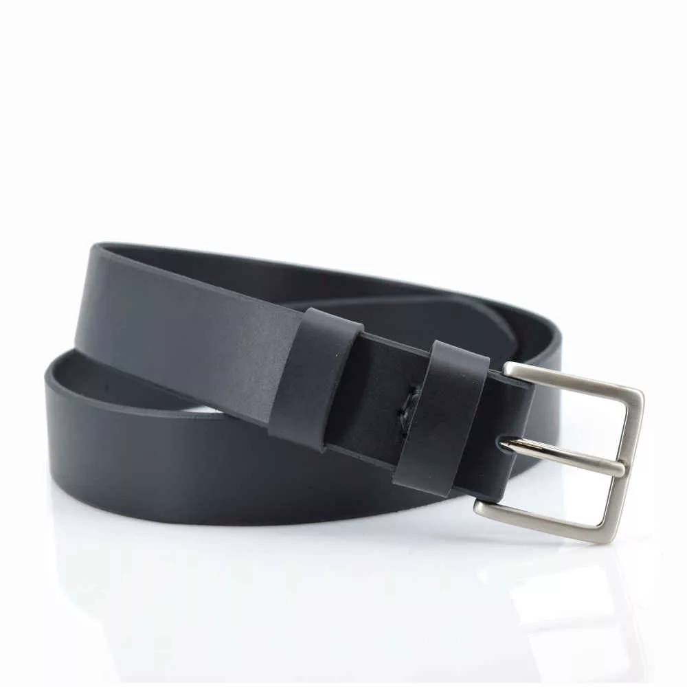 Ceinture noire en cuir "Boris"