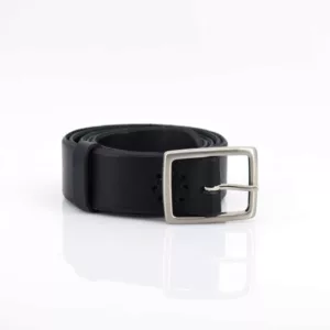 Ceinture noire en cuir "Michel"