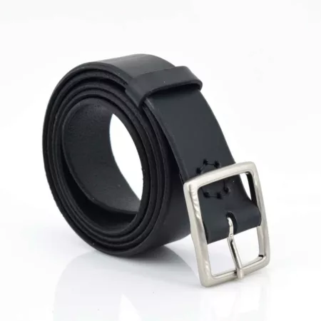 Ceinture noire en cuir "Michel"