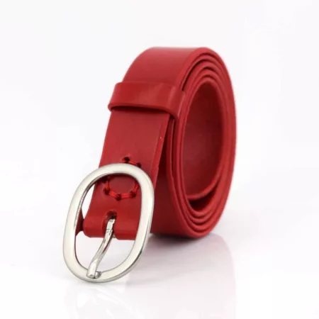 Ceinture rouge en cuir "Sophie"