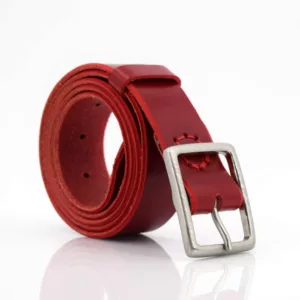 Ceinture en cuir rouge "Sylvie"