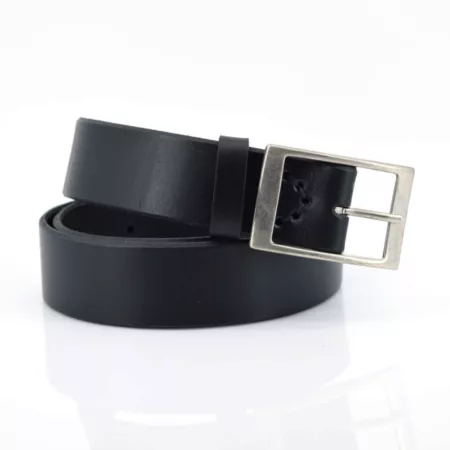 Ceinture noire en cuir "Franck"