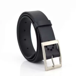 Ceinture noire en cuir "Franck"