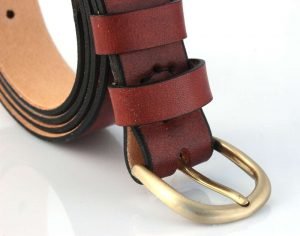 Ceinture en cuir marron "Van"