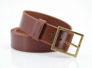 Ceinture en cuir marron chocolat "Vincent"