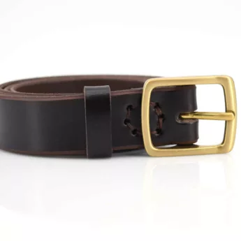 Ceinture en cuir marron chocolat "Claude"