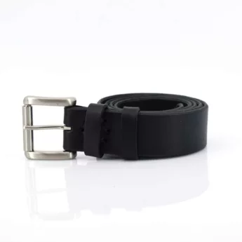 Ceinture noire en cuir "Rouleau"