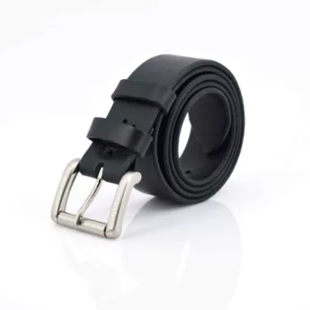 Ceinture noire en cuir "Rouleau"