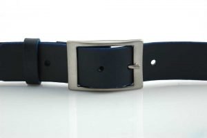 Ceinture en cuir bleu marine "Gaspard"