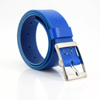 Ceinture - Ceinturon cuir bleu "Grégoire"