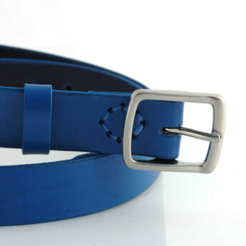 Chapeau Bleu céleste avec ceinture en cuir - unisex