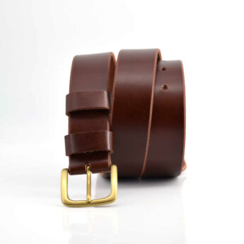 Ceinture - Ceinturon en cuir marron fauve "Adrien"