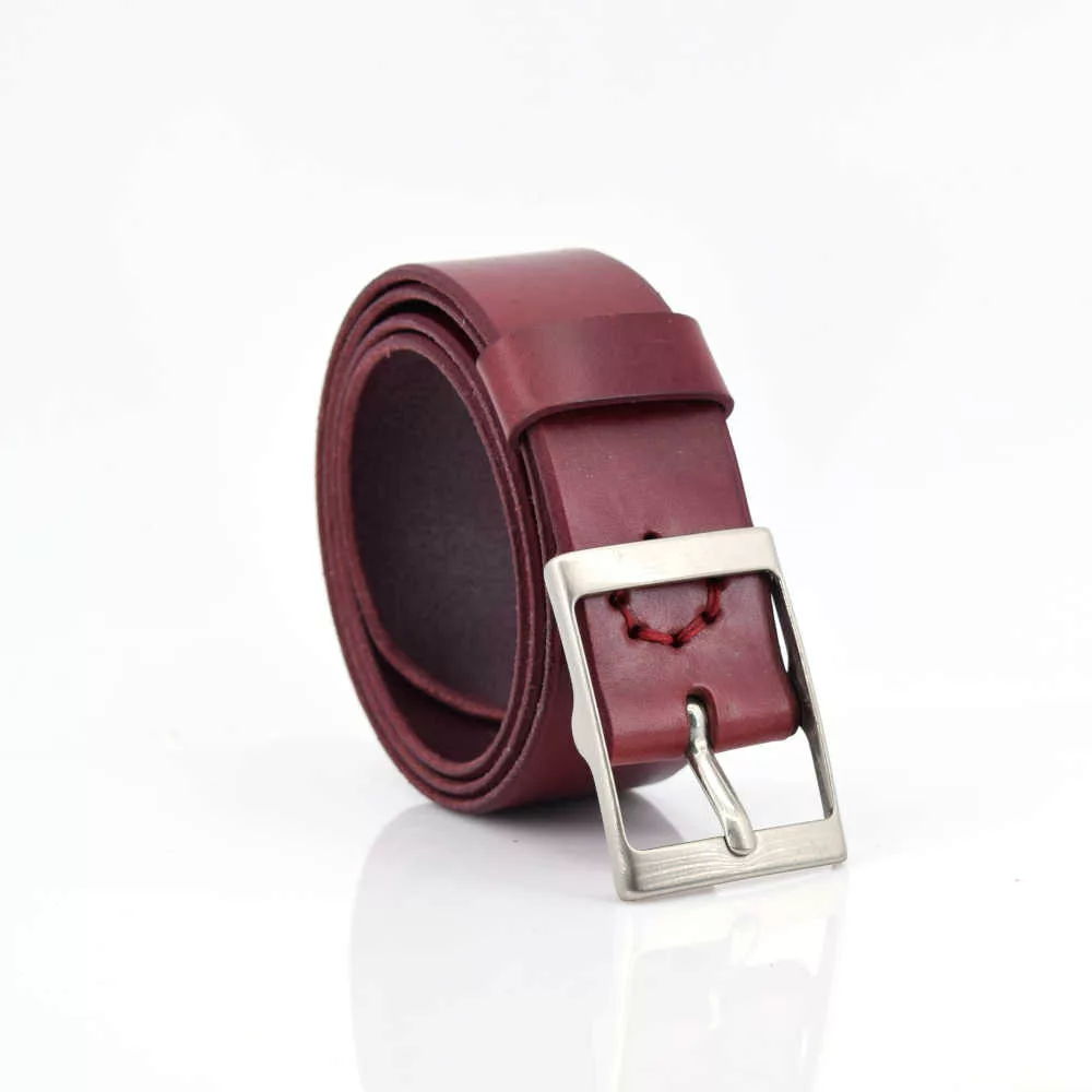 Ceintures en cuir rouge Bordeaux Ma ceinture